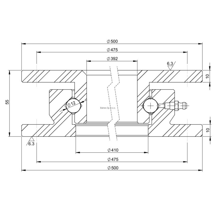 Obrotnica o śr. zew. 500 mm