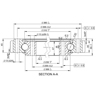 Łożysko o śr. zew. 403,5 mm
