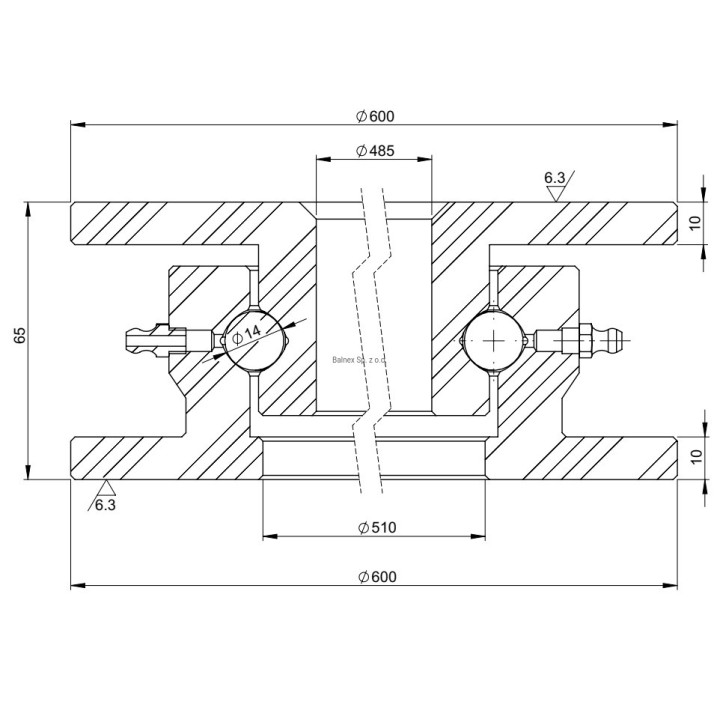 Obrotnica o śr. zew. 600 mm