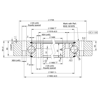 Łożysko o śr. zew. 1803,20 mm