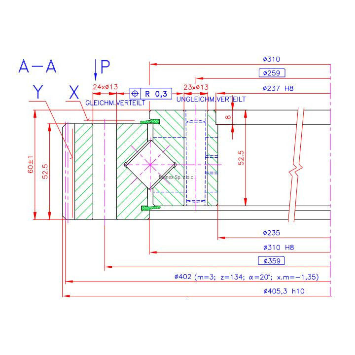 Łożysko o śr. zew. 405,3 mm