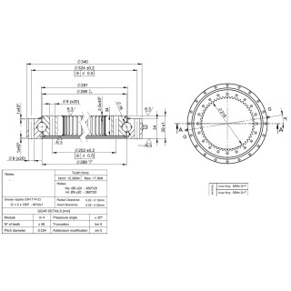 Łożysko o śr. zew. 340 mm