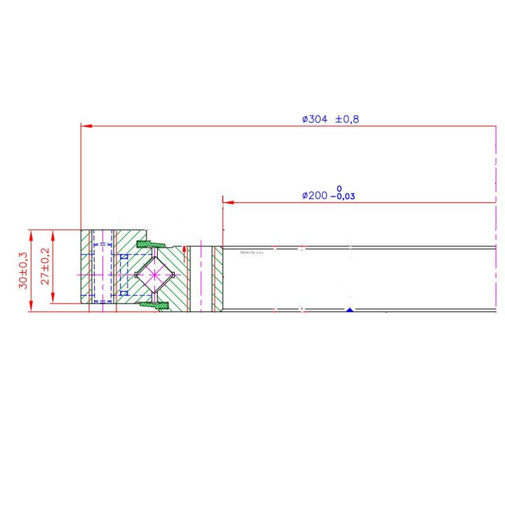 Łożysko o śr. zew.  304 mm