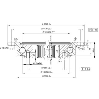 Łożysko o śr. zew. 1198 mm