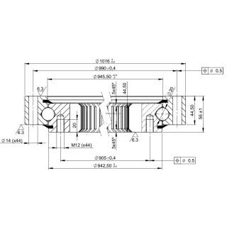 Łożysko o śr. zew. 1016 mm
