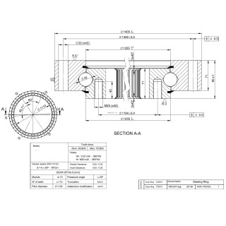 Łożysko o śr. zew. 1400 mm