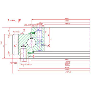 Łożysko o śr. zew. 1078 mm