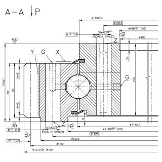 Łożysko o śr. zew. 1270 mm (30)