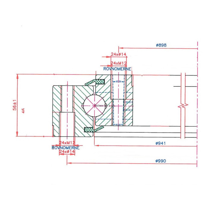 Łożysko o śr. zew. 1016 mm/Stavostroj/Amman