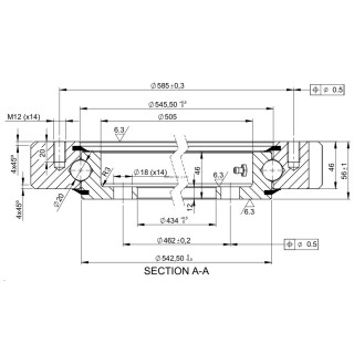 Łożysko o śr. zew. 640,8 mm