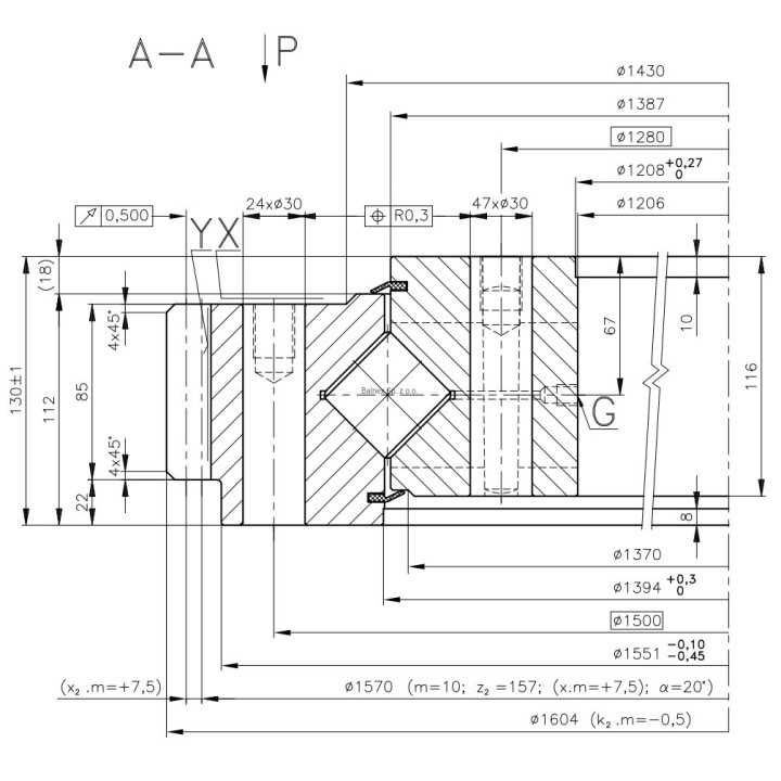 Łożysko o śr. zew. 1604 mm (1)