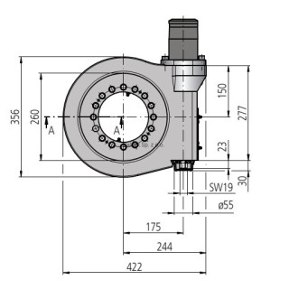 Obrotnica zintegrowna ślimakowa 145/422