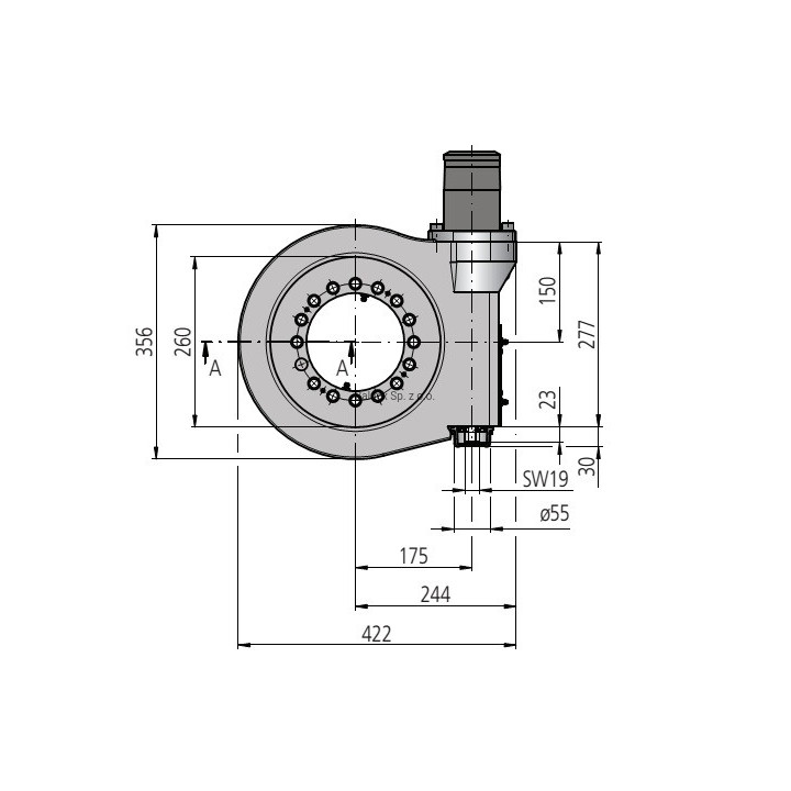 Obrotnica zintegrowna ślimakowa 145/422