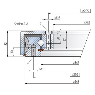 Obrotnica zintegrowna ślimakowa 265/452