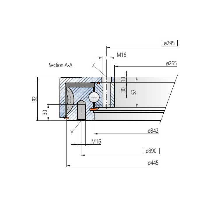 Obrotnica zintegrowna ślimakowa 265/452