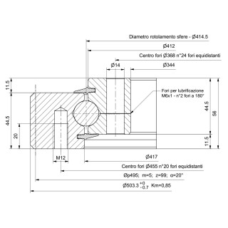 Łożysko o śr. zew. 503,3 mm