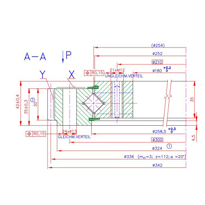 9E-1Z14-0254-0110, Łożysko o śr. zew. 342 mm