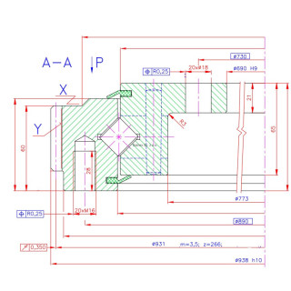 Łożysko o śr. zew. 938 mm