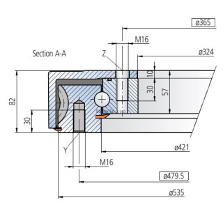 Obrotnica zintegrowna ślimakowa 324/626,5