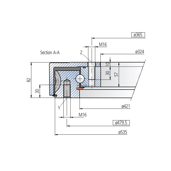 Obrotnica zintegrowna ślimakowa 324/626,5