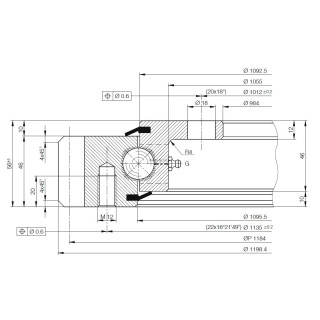 Łożysko o śr. zew. 1198,4 mm