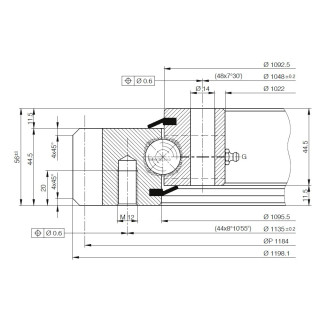 Łożysko o śr. zew. 1198,1 mm