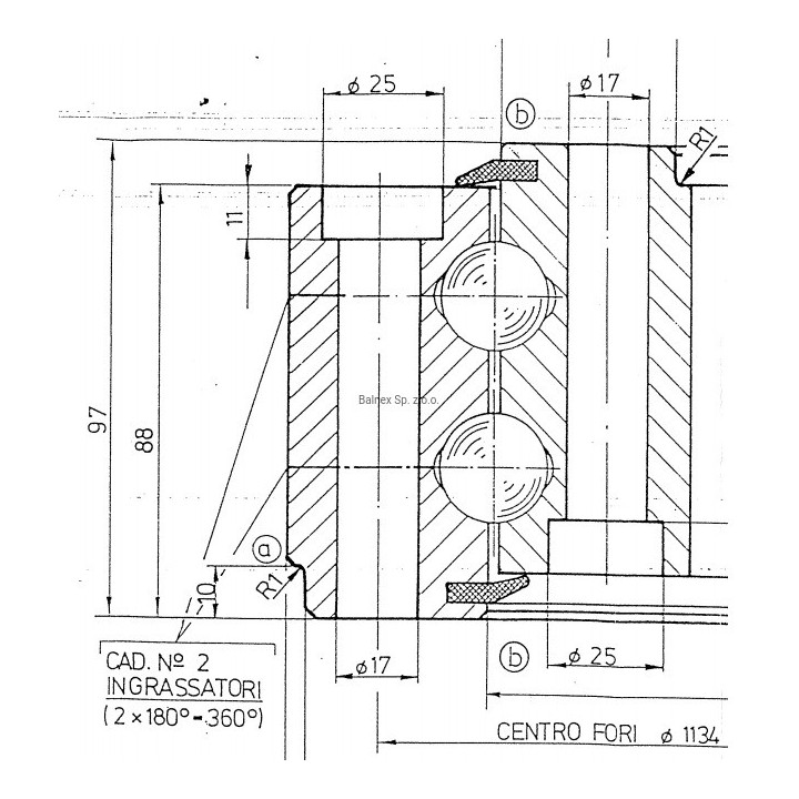 Łożysko wieńcowe -  Condecta  Kran E 3010/20