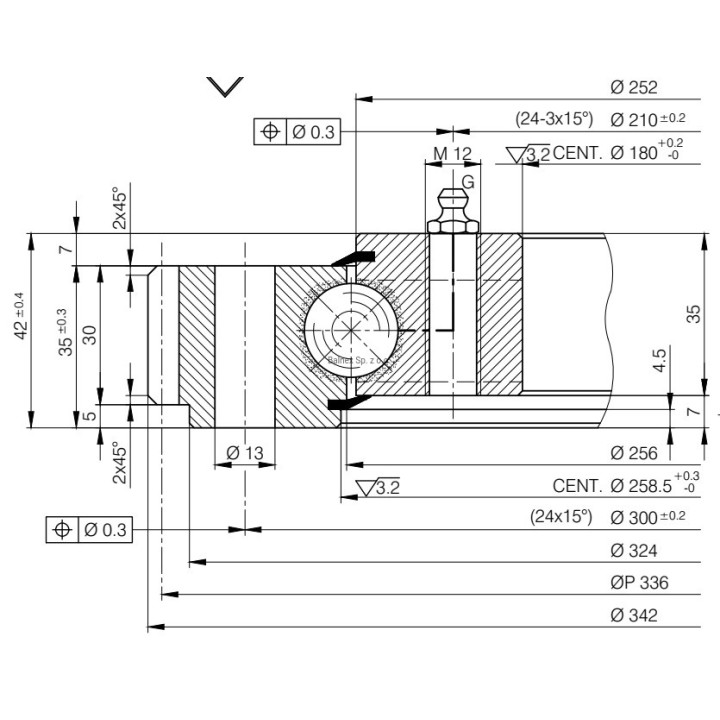 Łożysko o śr. zew. 342 mm (1)