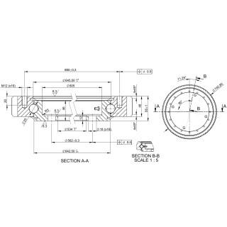 Łożysko o śr. zew. 742,8 mm