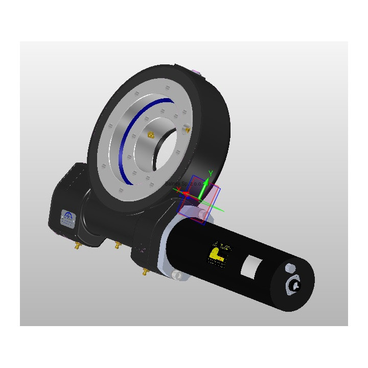 Obrotnica ślimakowa (236) zintegrowana z silnikiem 24V DC