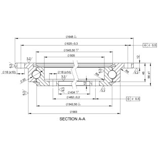 Łożysko o śr. zew. 648 mm