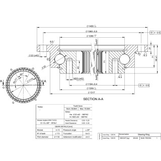 Łożysko o śr. zew. 1400 mm