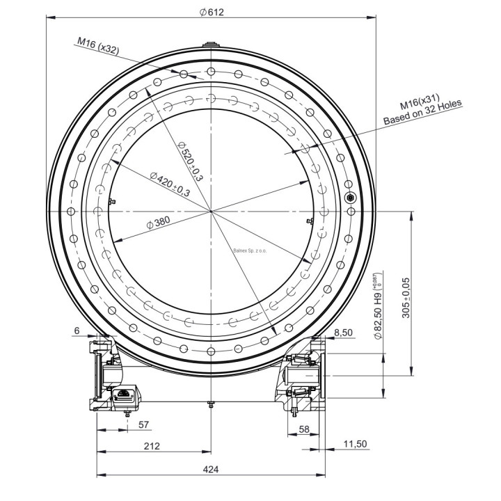 Obrotnica zintegrowna ślimakowa 600
