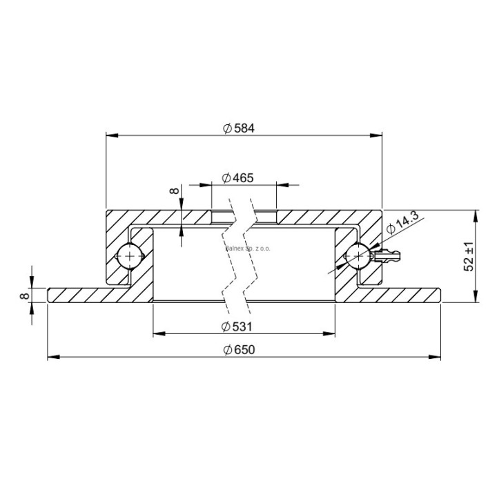 Obrotnica o śr. zew. 650 mm